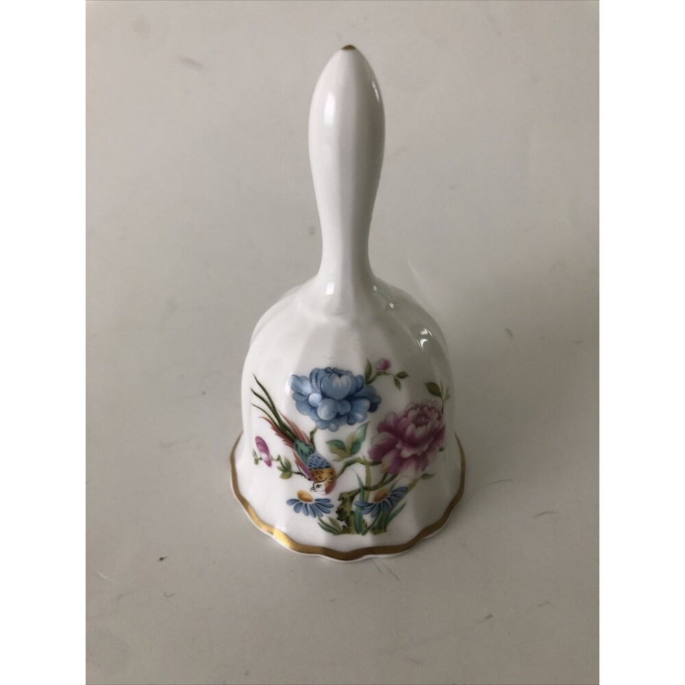 EUC Vintage SPODE Bone China Bell Hand Painted Floral “oriental Bird” England